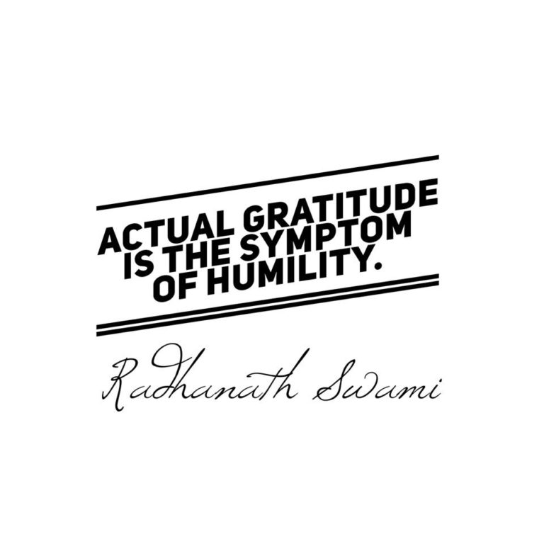 Radhanath Swami - Gratitude is humility | Radhanath Swami - Quotes